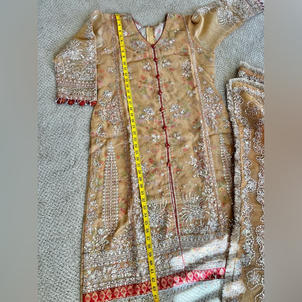 Pakistani Indian Brand Hussain Rehar festive fancy party wear dress suit - Picture 13 of 16